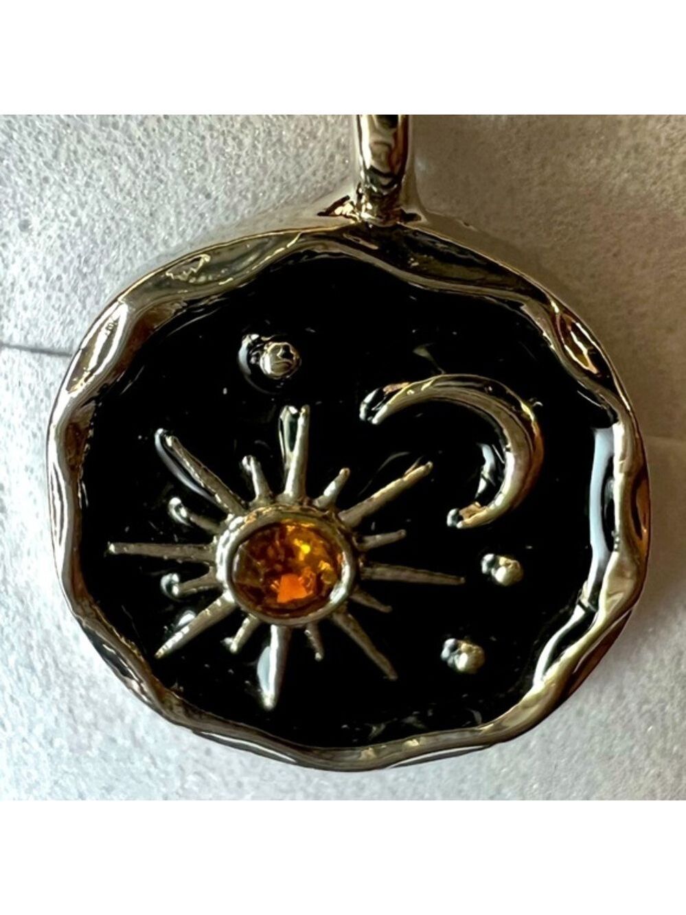 Fashion Moon & Stars Necklace, New, 16” Chain with extender, comes with gift box